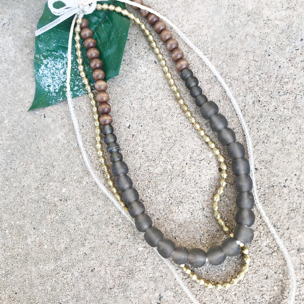 Mink layers necklace