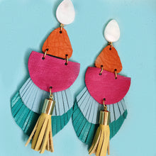Clara Fringe Leather Earrings
