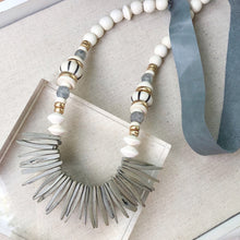 Grey Coconut Wood Necklace