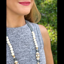 Grey Coconut Wood Necklace