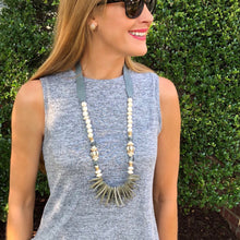 Grey Coconut Wood Necklace