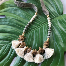 Fringe Ostrich stamped Necklace