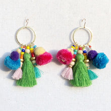 Joie Pom Pom Earring- Green