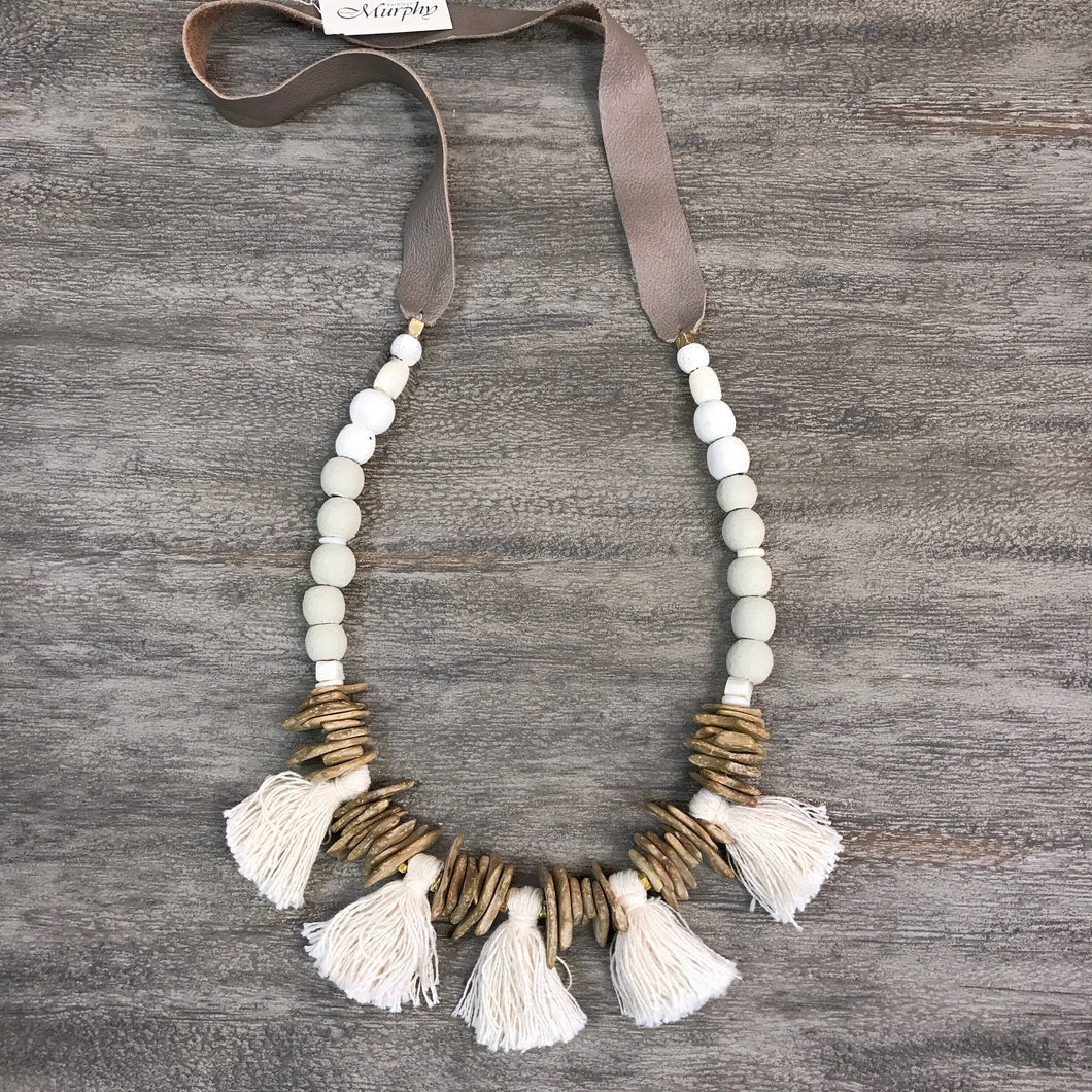 Fringe Taupe Necklace