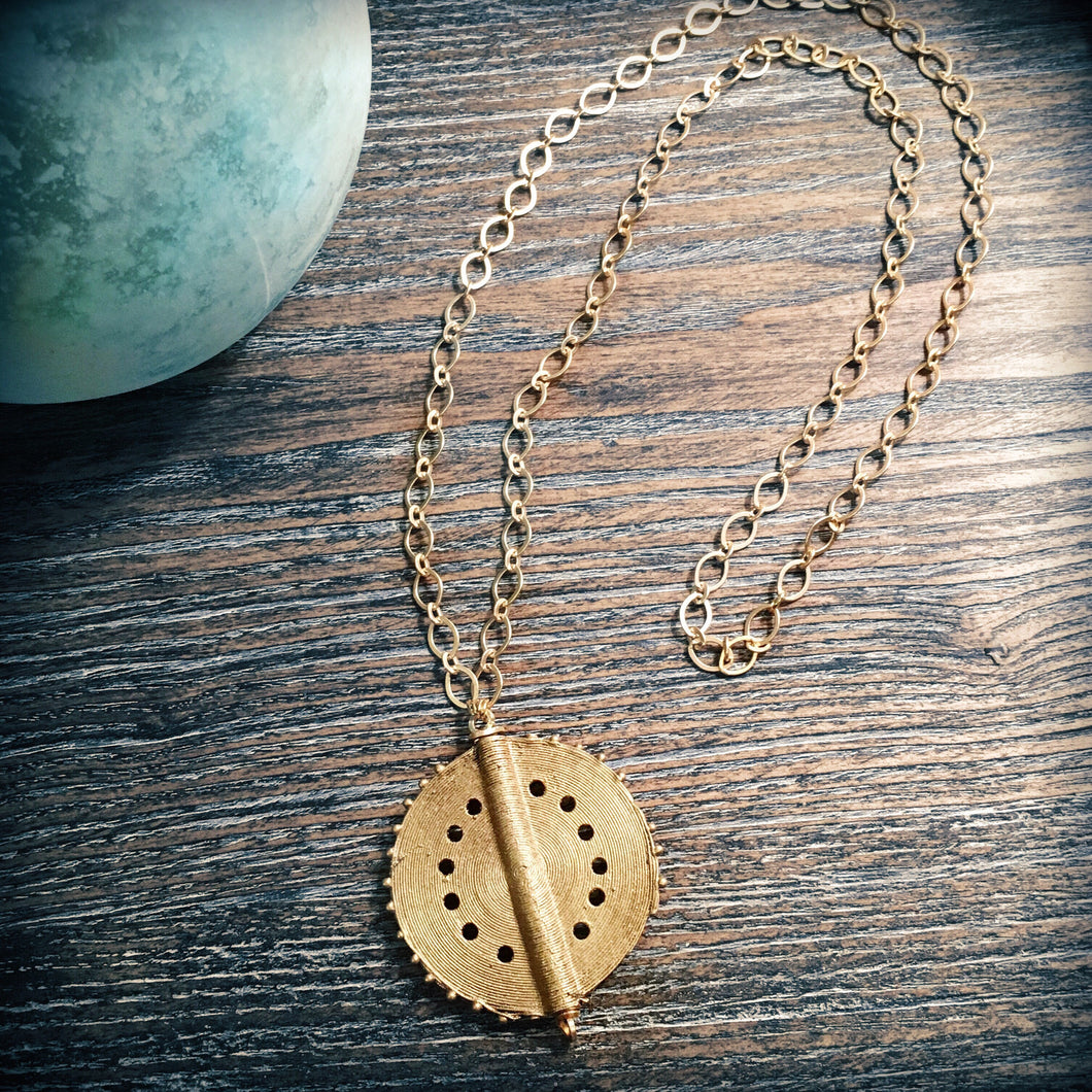 Aztec pendant necklace