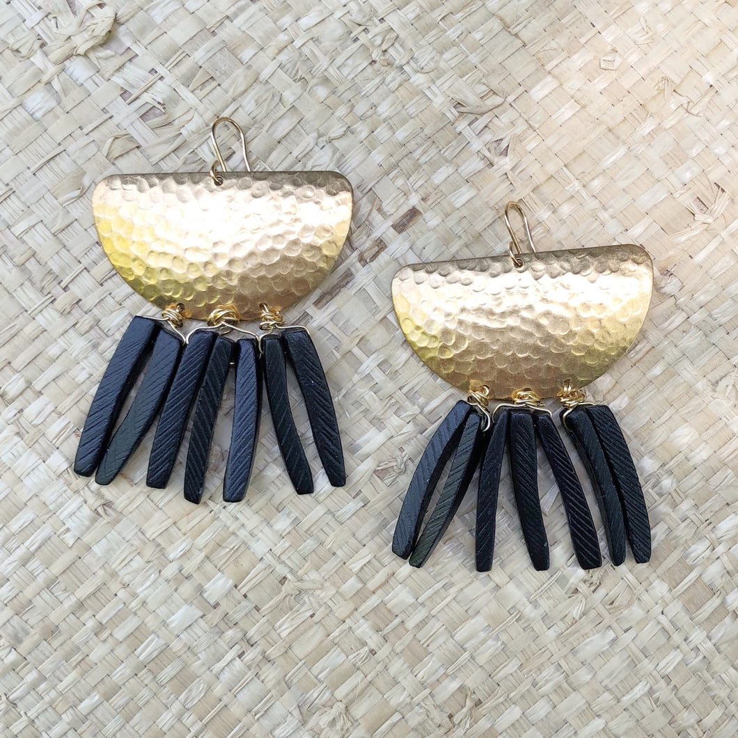 Boho midnight earring