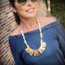 Gold Coconut Wood Necklace