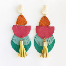 Clara Fringe Leather Earrings