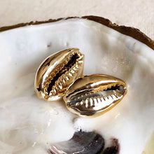 Gold cowrie earring