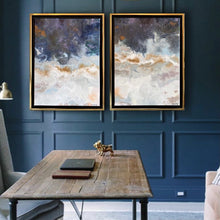 Indigo Sapphire I & II original fine art paintings