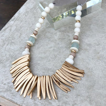Gold Coconut Wood Necklace