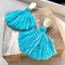 Aqua Fringe Earring