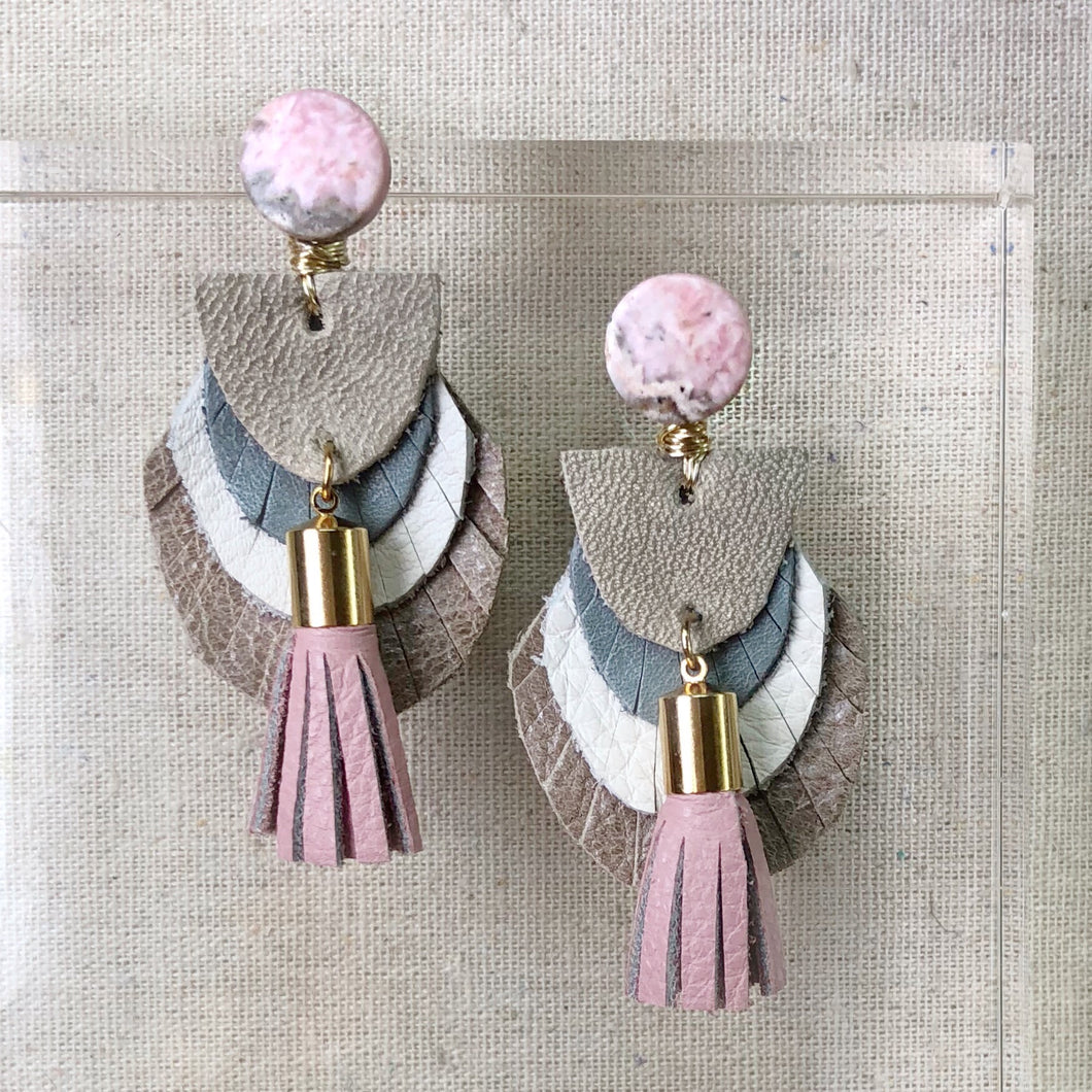 Amelia Fringe Leather Earrings