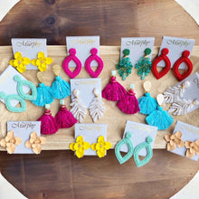 Fuchsia fringe Earring