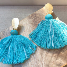 Aqua Fringe Earring