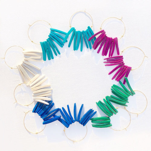 Tribal hoop bright earring