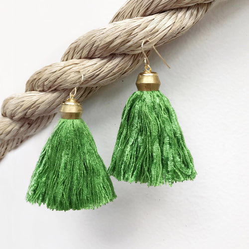 Greenery Tassel earring