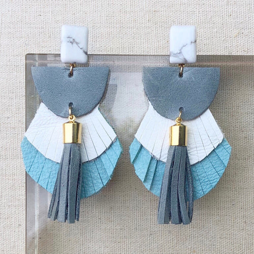 Skyler Leather Fringe Earrings