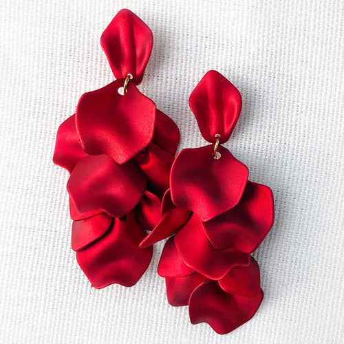 Red pedals earring