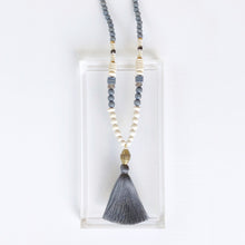 Elecee Grey Tassel necklace