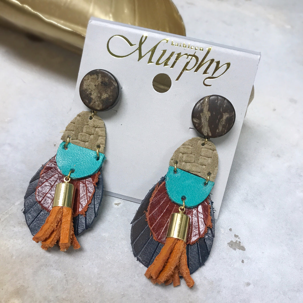 Polly leather earrings
