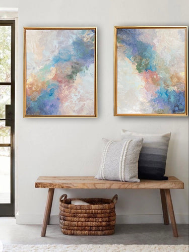 I Wish abstract fine art painting pair