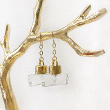 Gold Lucite earring