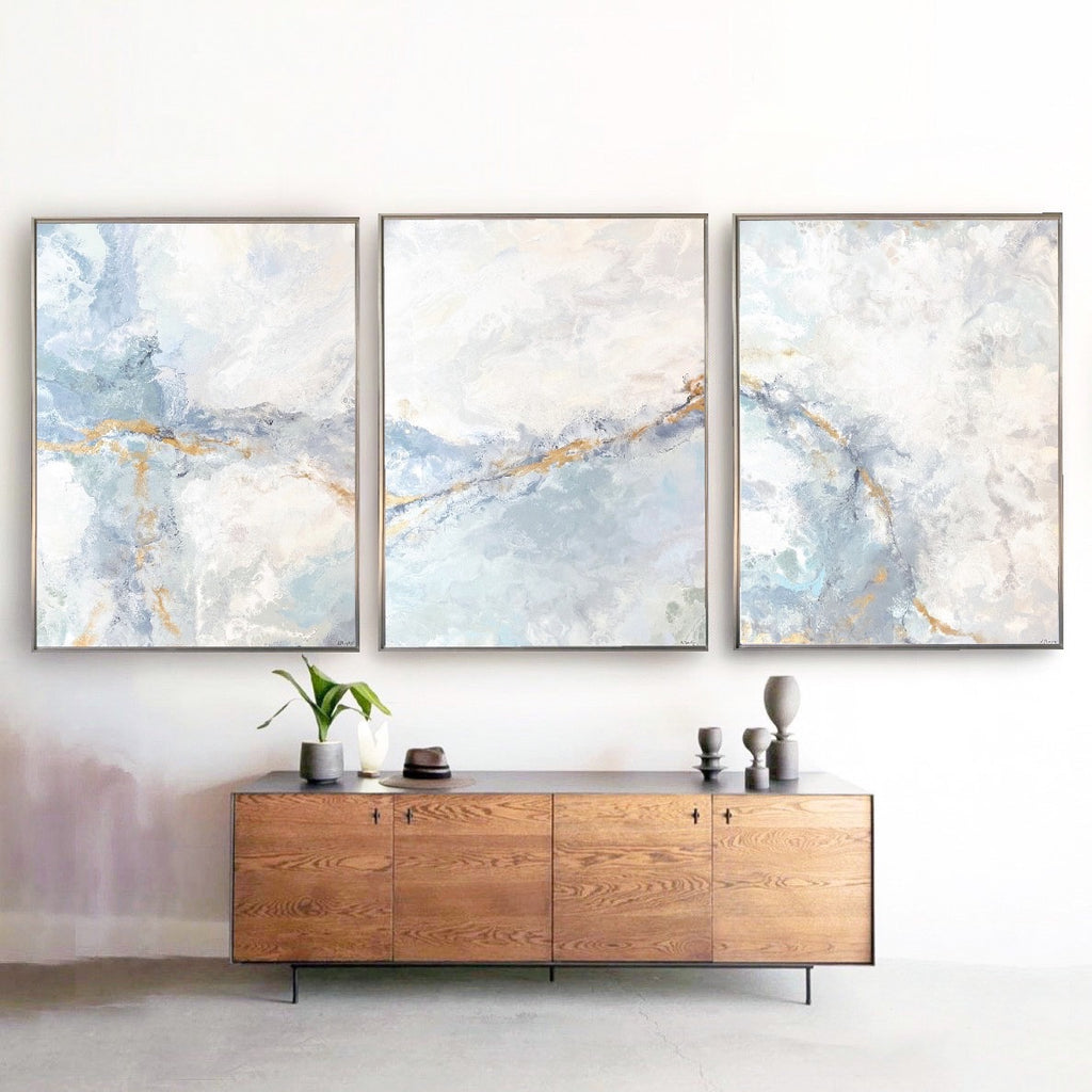 Set of 3 abstract paintings – Kathleen Murphy Jewelry