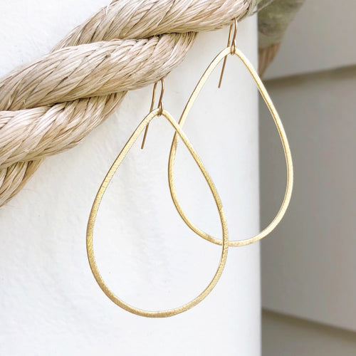 Teardrop hoop earring