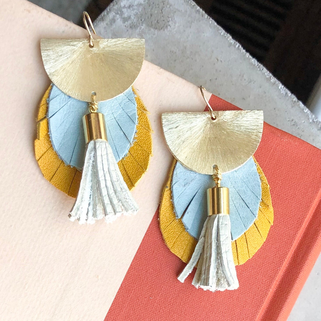 Sunshine Leather Earring