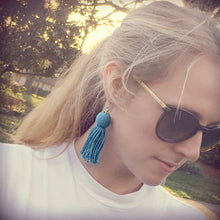Steele Blue Bon Bon Tassel earring