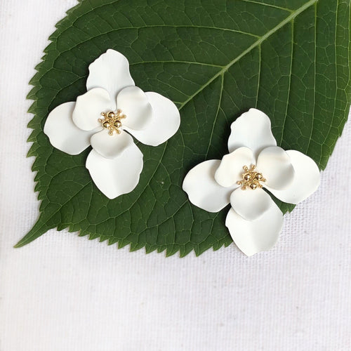 White Blossom Earring