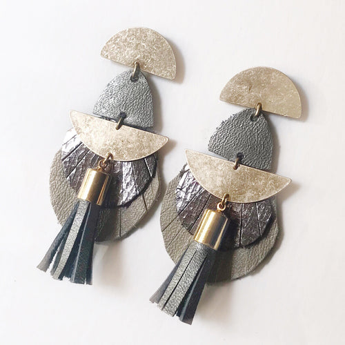 Metallic Leather earrings